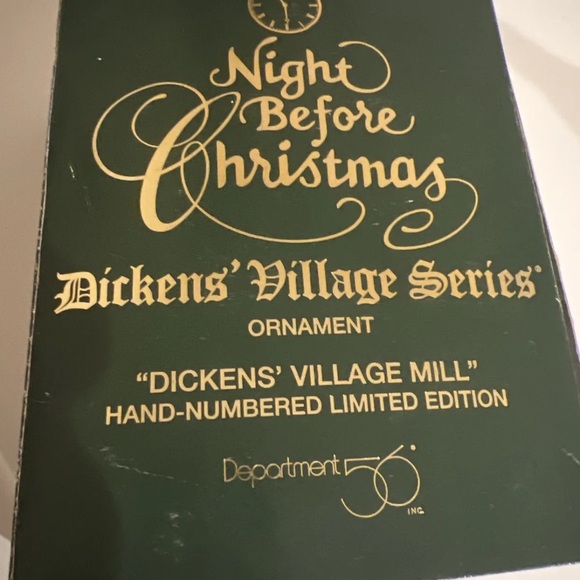 Department 56 Night Before Christmas Dickens Village Mill Glass Ornament 9808 - Picture 12 of 12